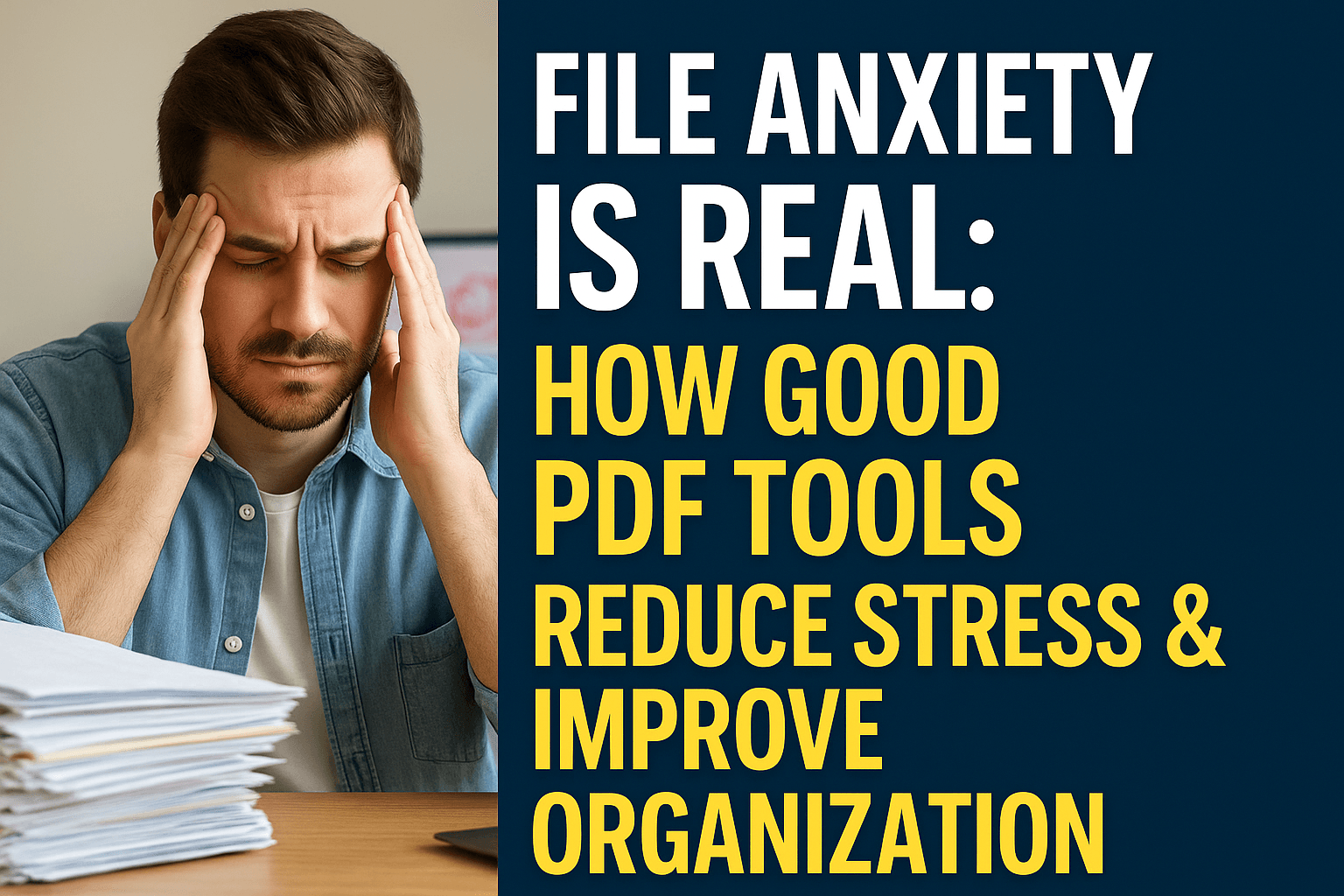 File Anxiety Is Real: How Good PDF Tools Reduce Stress & Improve Organization